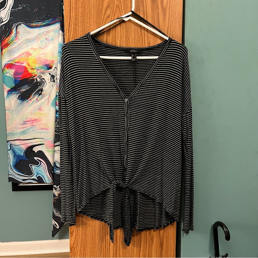 Long Sleeve Button Up Casual Top